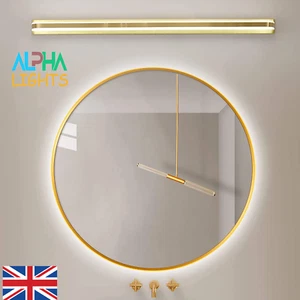 9W Badezimmer LED Spiegelleuchte - warmweiß, IP44, Frontbeleuchtung, weißer Sockel - Bild 1 von 5