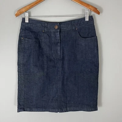 Jean Paul Gaultier Denim Jean Skirt Size 29 Stitch Detail Pockets Designer Italy - Image 1 of 4