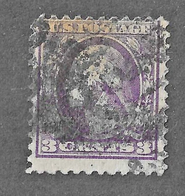 USA 1908 -  SG 537a - 3 Cents Violet - WASHINGTON -  Used - Image 1 of 2