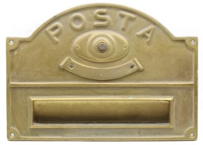 cassetta postale buca lettere Bronzo Posta Arredamento Campanello Vintage  - Immagine 1 di 4