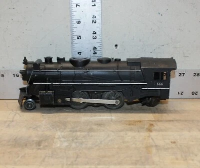 Vintage Marx O Gauge Plastic 666 Steam Locomotive With Smoke 2-4-2 Runs Well - Image 1 of 4
