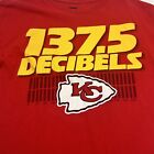 Kansas City Chiefs T Shirt Mens L Red 137.5 Decibels Graphic Loudest Stadium