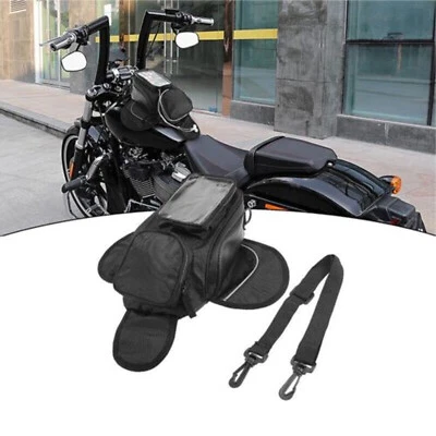 Bolsa magnética universal para tanque de combustible de aceite para motocicleta impermeable 4 bolsillos alforja Foto 1 de 4