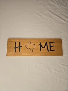 Texas Home Holzschild, Vinal auf Holz. - Bild 1 von 5
