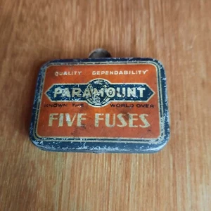 Paramount - weltweit bekannt über fünf Sicherungen Vintage Blech leer - Bild 1 von 5
