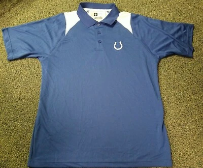 Indianapolis Colts Blue White Polo Golf Shirt Mens Size Large NFL Team Apparel - Image 1 of 4