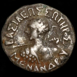 Indo-Greek, Bactria. Menander I, c.155-130 BC. AR Drachm. - Picture 1 of 3