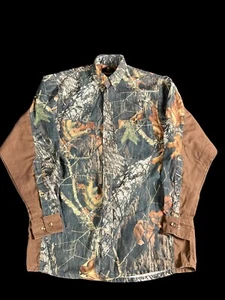Browning Mens Medium Mossy Oak Break up ScentSmart Button Down Camo Colorblock - Picture 1 of 8