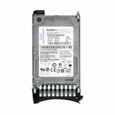 IBM 73GB 42C0274 3Gbps 15KRPM 2.5" SAS SFF Slim Hot-Swap Hard Drive Disk 43W7546 - Image 1 of 2