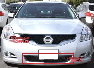Fits 2010-2012 Nissan Altima Sedan Bumper Stainless Black Mesh Grille Insert - Picture 1 of 2