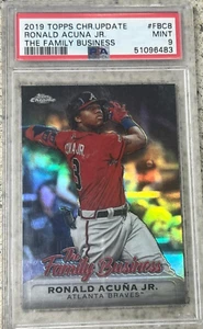 2019 Topps Chrome Update - The Family Business #FBC8 - Ronald Acuna Jr - PSA 9 - Picture 1 of 2