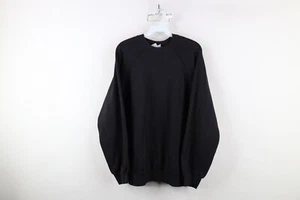 Vintage 70s 80s Streetwear Mens Size XL Faded Blank Raglan Sweatshirt Black USA - Picture 1 of 14