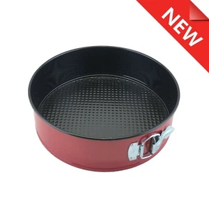 10 Inch Deep Springform Pan Non-stick Loose Base Red Cake Tin Tray 25cm RRP $29 - Picture 1 of 12