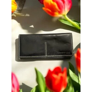 Kenneth Cole New York Schwarz Leder Damen Geldbörse Reißverschluss 6 Fächer NEU - Bild 1 von 4