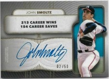 2021 Topps Definitive JOHN SMOLTZ Legendary Auto /50