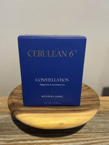 Cerulean 6 CONSTELLATION Magnolia & Sandalwood Scented LUXURIOUS Candle - 30 oz - Picture 1 of 3