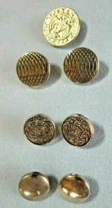Silver Tone Metal Silver Tone Acrylic 7 Buttons Assorted Size 2 By 2 By 2 Plus 1 - Imagen 1 de 9