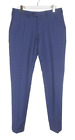 Suitsupply Sienna Pantalon Homme UK 42L/W36 Laine à Carreaux Coupe Fuseau Bleu