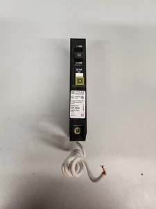 SQUARE D QOB120VHCAFI QOB 1 POLE 20 AMP CIRCUIT BREAKER QOB COMBINATION 22ka - Picture 1 of 4