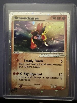 Pokémon TCG Hitmonchan ex EX Ruby & Sapphire 98/109 Holo Ultra Rare NM Swirl - Image 1 of 2
