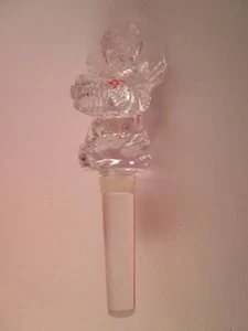 Lovely Mikasa Crystal Clear Glass Angel with Accordion Bottle Stopper - Picture 1 of 7