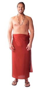 1 World Sarongs Herren Burgunderrot Einfarbig Fransenlos (TM) Sarong ÜBERGRÖSSE - Bild 1 von 1
