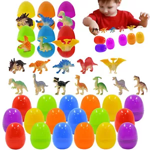 24pcs Novelty Gag Toys Kid Easter Eggs Toys Hatching Growing Animal Dinosaur Egg - Picture 1 of 6