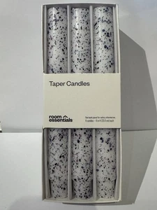 Room Essentials Set di candele coniche a macchia blu 6 pezzi 8 pollici - Foto 1 di 3