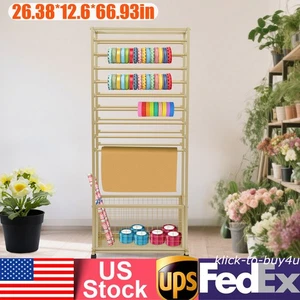 Double-Sided Ribbon Holder Organizer Rack Metal Large Capacity Ribbon Stand - Picture 1 of 20