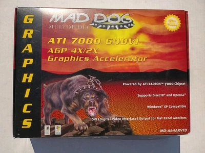 Mad Dog Ati Radeon 7000 agp 32mb DVI TV *Tested* - Image 1 of 4