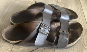 Birkenstock Arizona Made in Germany diapositive da uomo marroni taglia 46 US 13 - Foto 1 di 5