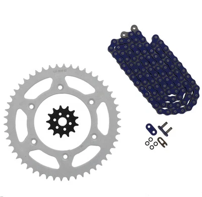 Honda CR125R 125 R 1987-2003 cadena junta tórica azul y piñón 13/50 114L Foto 1 de 4