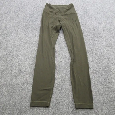 Lululemon Pants Womens 2 Green Groove Flare High Rise Yoga Activewear Gym Logo - Image 1 of 4