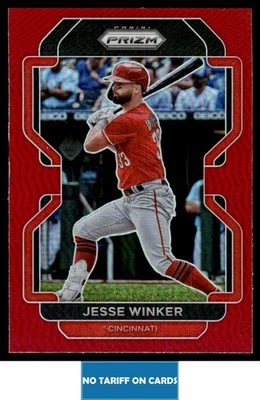 2022 Panini Prizm RED Jesse Winker Cincinnati Reds #128 - Image 1 of 2