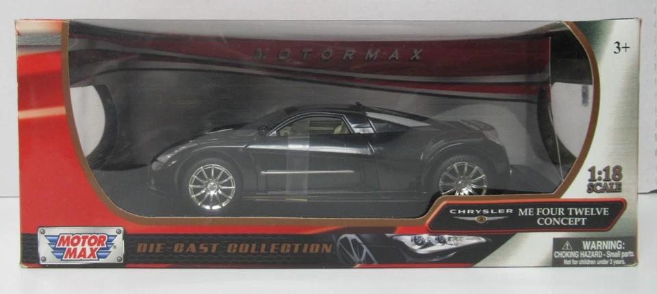 2004 Motor Max Black Chrysler ME Four-Twelve Concept Car  1:18 Scale - Image 1 of 4