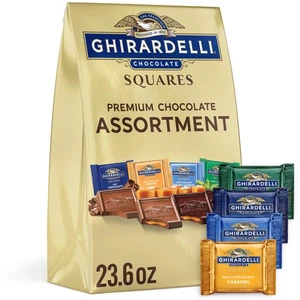 GHIRARDELLI Premium Assorted Chocolate SQUARES, 23.6 oz Bag Variety Pack of - Picture 1 of 7
