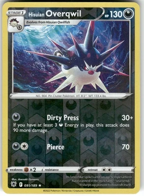 Hisuian Overqwil (91) Rare SWSH10: Astral Radiance 091/189 LP - Image 1 of 2