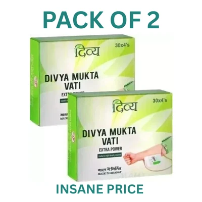 PATANJALI Divya Pharmacy Mukta Vati Extra Power (PACK OF 2) 120 Tablets Each Exp 2030