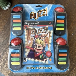 BUZZ The Mega Quiz Bundle Sony PlayStation 2~2007~PS2 Game~New in Sealed Package - Picture 1 of 8