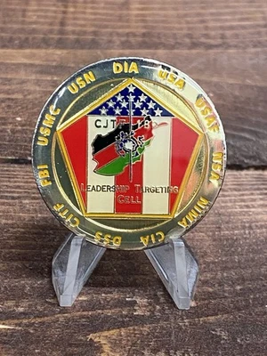CJTF 180 Afghanistan OEF Challenge Coin - Leadership Targeting Cell CIA NSA Rare - Image 1 of 4