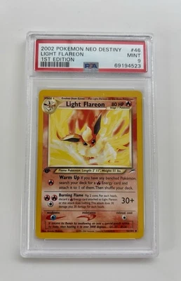 Pokemon PSA 9 1ST EDITION LIGHT FLAREON 46/105 NEO DESTINY SET - MINT! 💎 - Image 1 of 2
