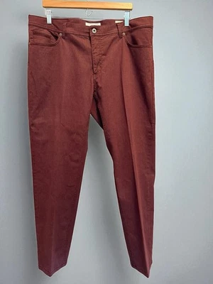 Pantalones de mezclilla Brax Cooper elegantes de pierna recta granate calce regular para hombre talla 42x32 Foto 1 de 4