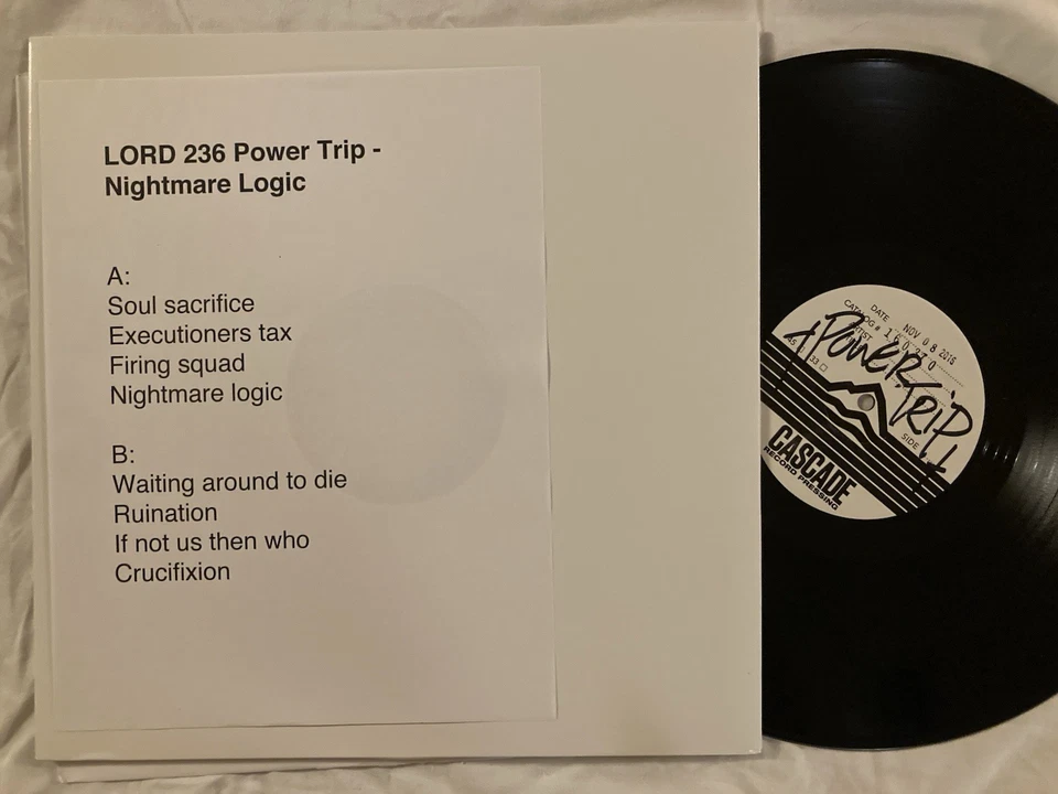 POWER TRIP-Nightmare Logic LP RARE TEST PRESSING Fugitive Iron Age Foto 1 de 1
