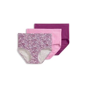 Brand new size 9/XXL Jockey Elance briefs 3 pk. pink/purple/floral 100% cotton