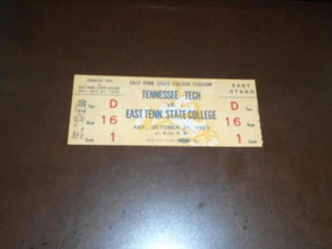 1953 TENNESSEE TECH AT EAST TENNESSEE STATE COLLEGE FOOTBALL FULL TICKET - Picture 1 of 2