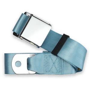 RetroBelt Powder Blue Aviation Lap Belt 60" No Hardware Safety Seatbelt Classic - Picture 1 of 2