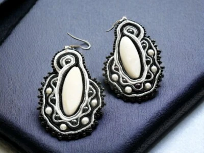 Ohrringe Technik soutache Kunsthandwerk  - Bild 1 von 4