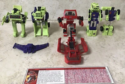 Transformers G1 VINTAGE 1980-1984 IRON HIDE LONG HAUL CONSTRUCTICONS LOT OF 5 ! - Image 1 of 4