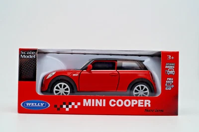 Welly Diecast NEW Mini Cooper NEW Hatch 1:38 NO 43696 Sammlungsauflösung OVP Neu - Bild 1 von 4