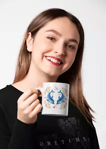 "Charming Dolphin Love Design Coffee Mug - 15 oz - Picture 1 of 16